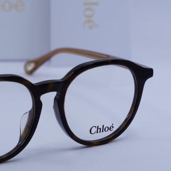 Chloe CH0012OA 004 Round Eyeglasses 50mm - Havana/Brown - Picture 2 of 11